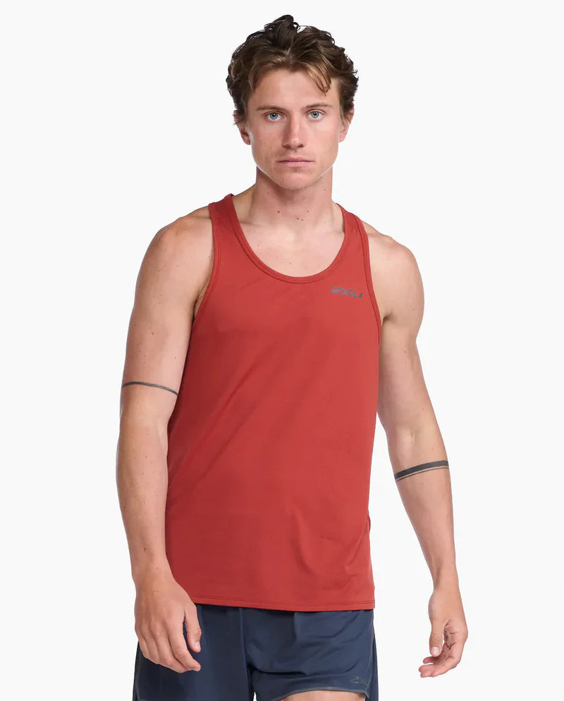 2XU Light Speed Singlet, Herren, Chilli Oil/Black Reflective