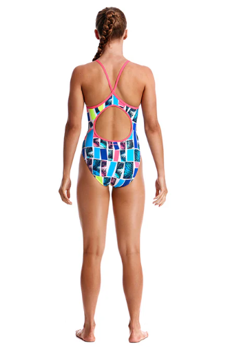 Way Funky Funkita, Diamond Back One Piece Palm Bar, Badeanzug, Kinder