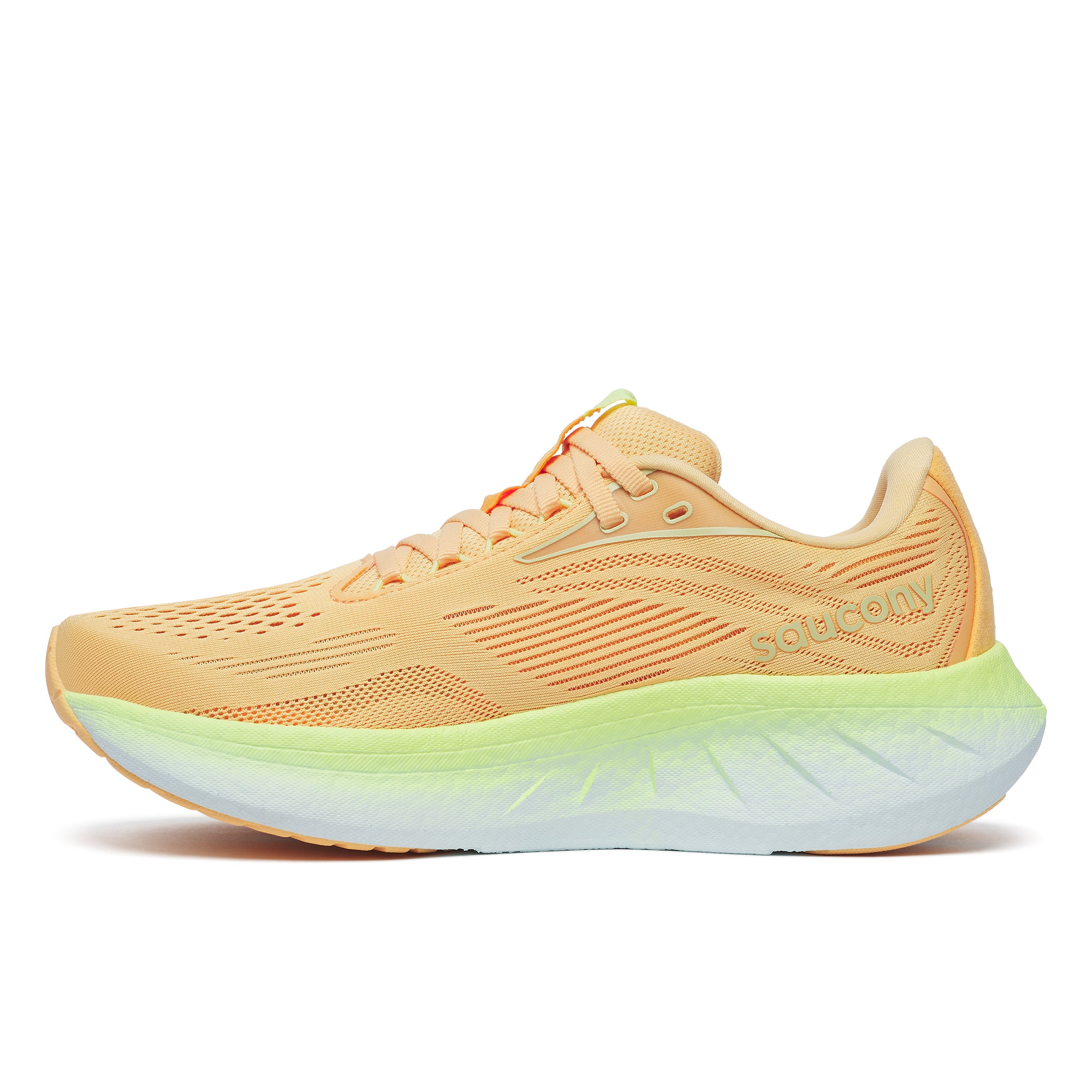 Saucony Ride 18, Damen, PEACH/SUNNY