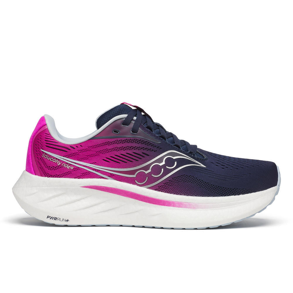 Saucony Ride 18, Damen, NAVY/ FUCHSIA