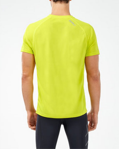 2XU XVENT Short Sleeved Tee, Herren, leuchtgelb