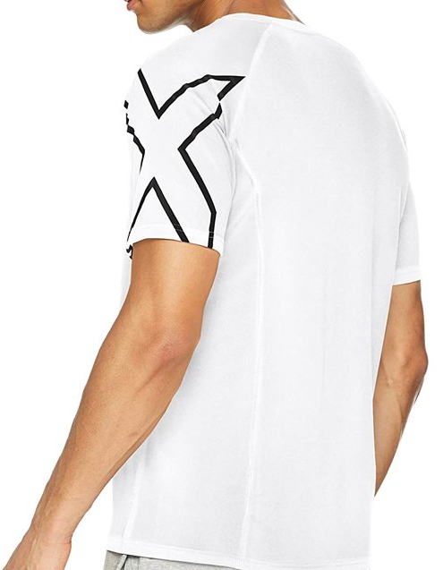 2XU Active Run Tee, Herren, White/Black