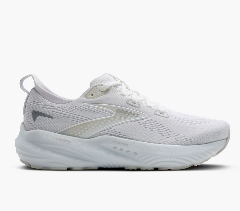 Brooks Glycerin 22, Laufschuh, Damen, White/White/Grey