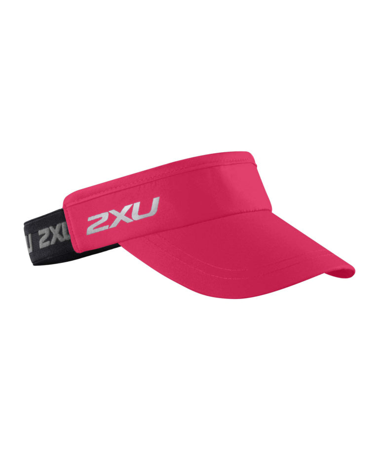 2XU Performance Visor, Unisex, Cherry Pink/black