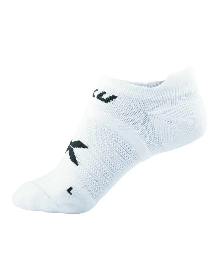 2XU No Show Sock, Damen, weiß/schwarz