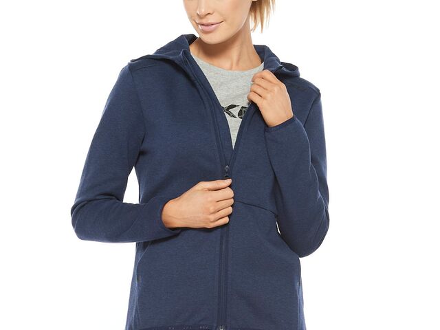 2XU Commute Full Zip Hoodie, Damen, Navy Marble/Black