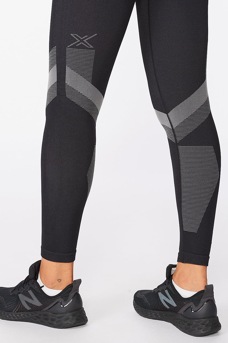 2XU Motion Tech Tights, Laufhose, Damen, Black/Turbulence