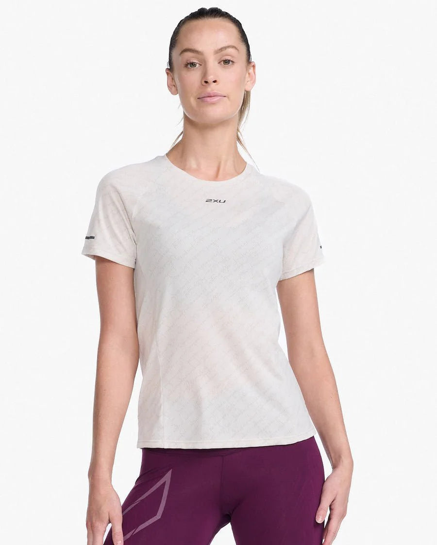 2XU Light Speed Tee, T-Shirt, Damen, TTY Script/Black Reflective