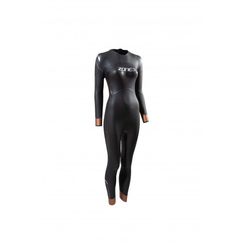ZONE3 Women's Thermal Agile Wetsuit, Damen, Neoprenanzug, black/gold
