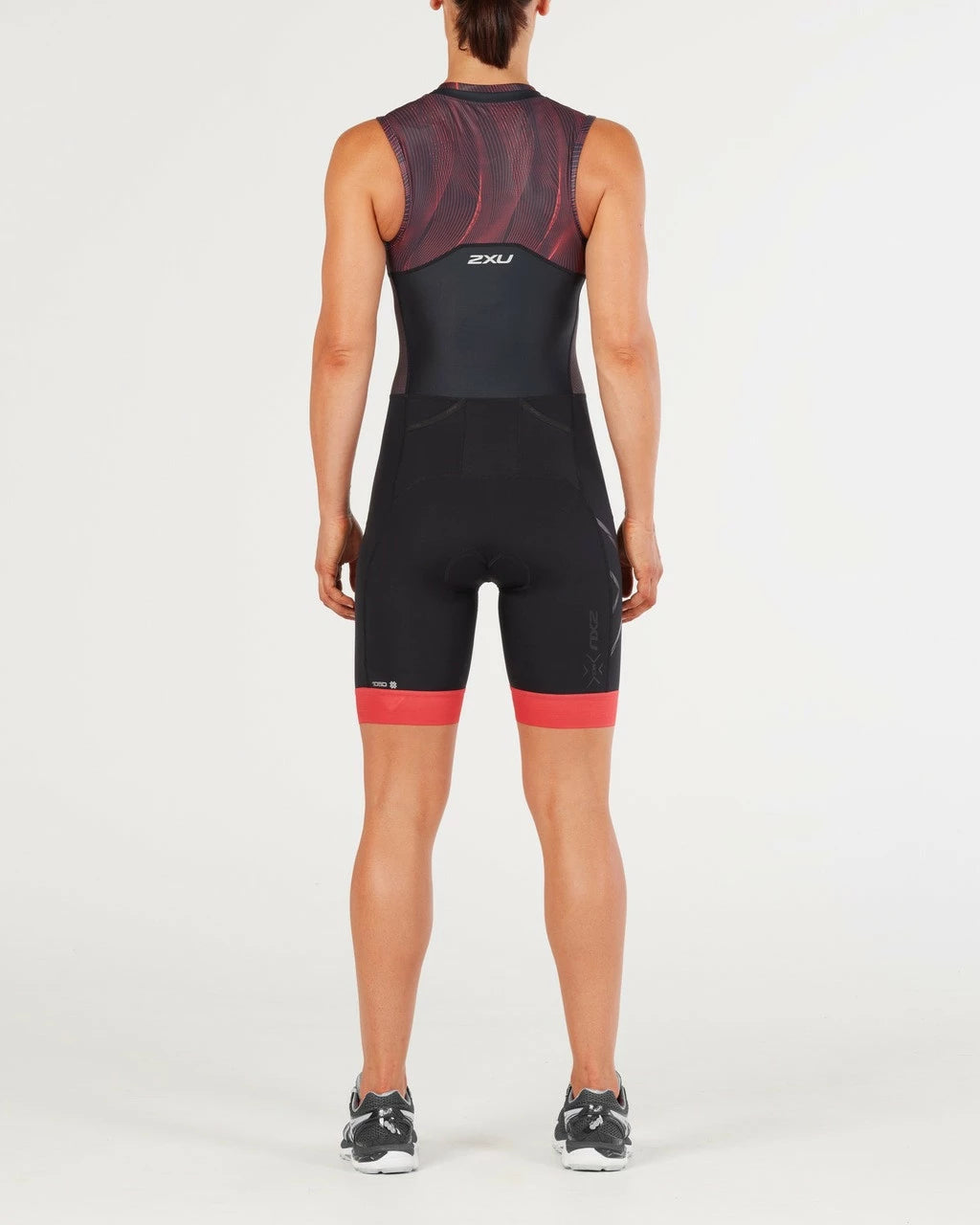 2XU Compression TriSuit, Damen, Black/Vertical Curve Watermelon
