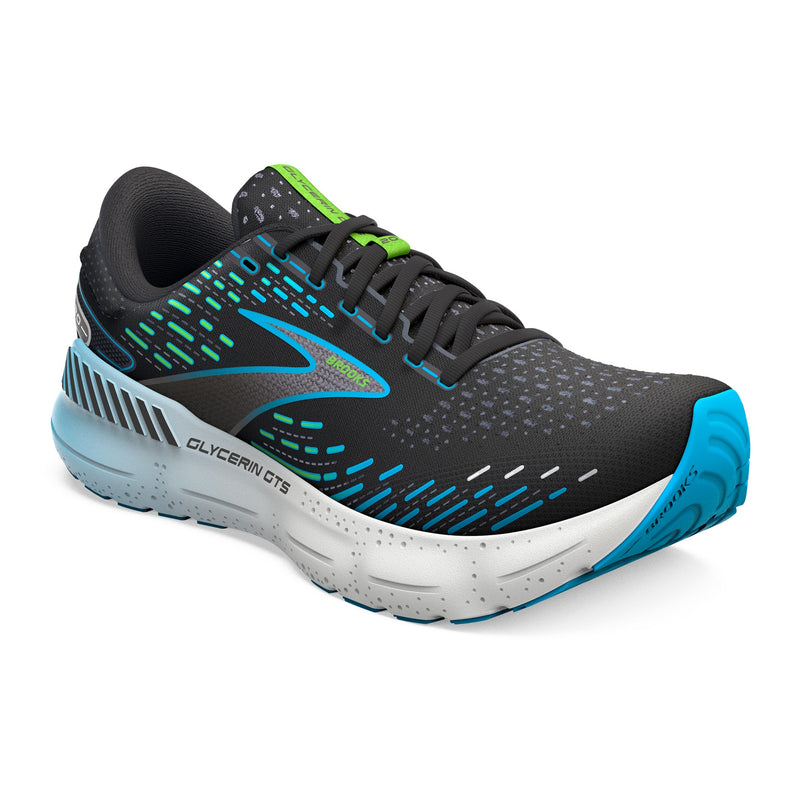 Brooks Glycerin GTS 20, Herren, Black/Hawaiian Ocean/Green