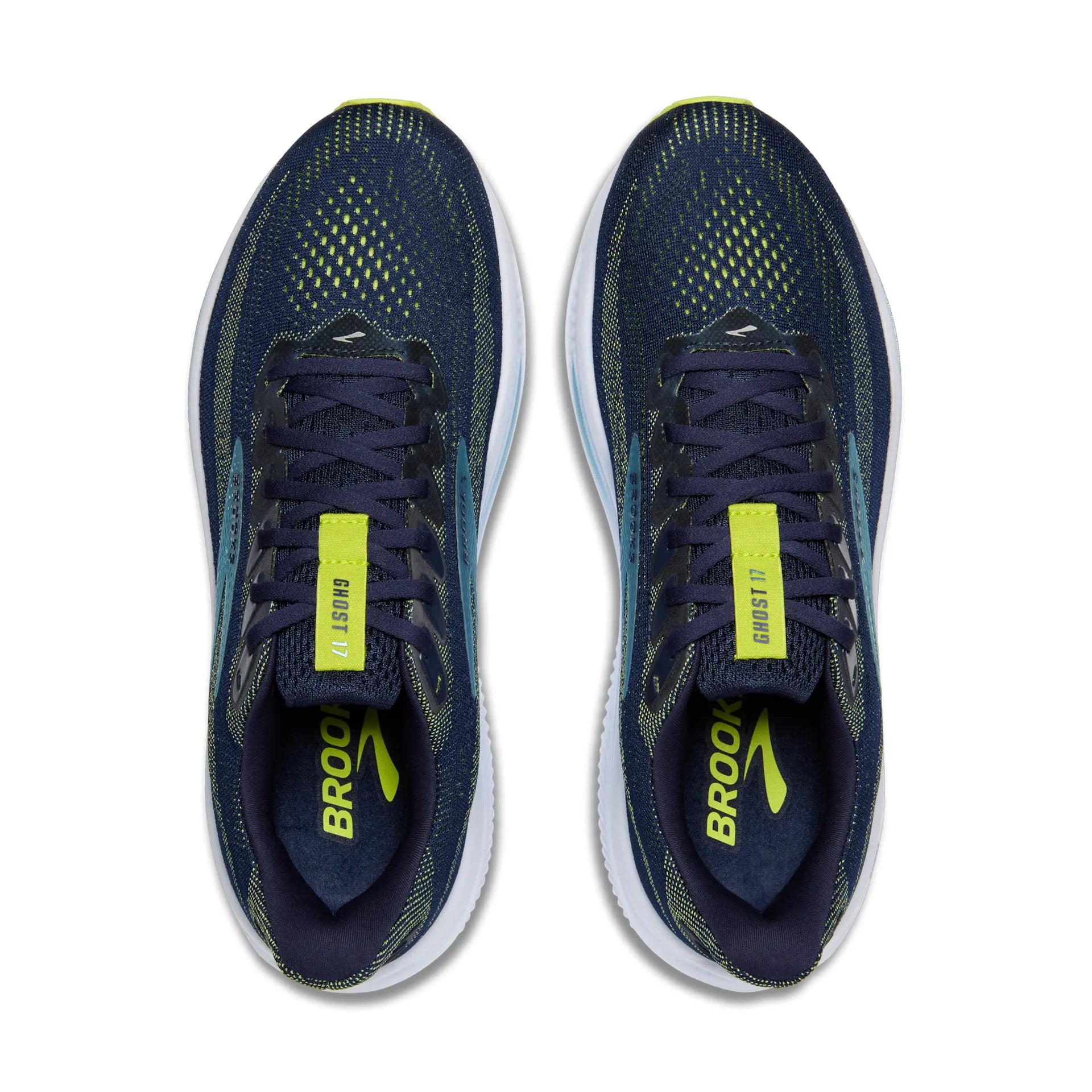 Brooks Ghost 17, Laufschue, Herren, Peacoat/Lime/Blue