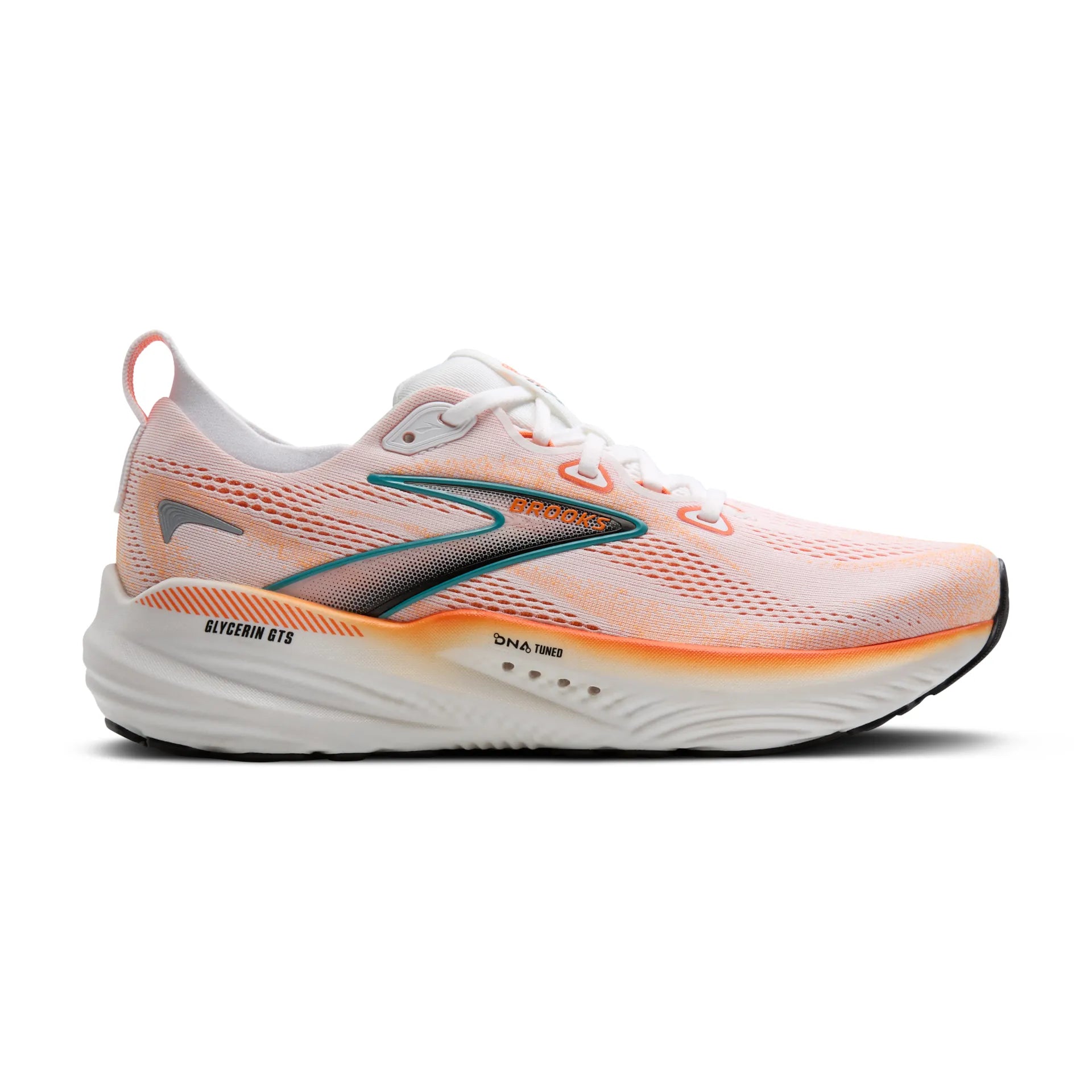 Brooks Glycerin 22, Laufschuh, Herren, White/Orange/Green Blue Slate