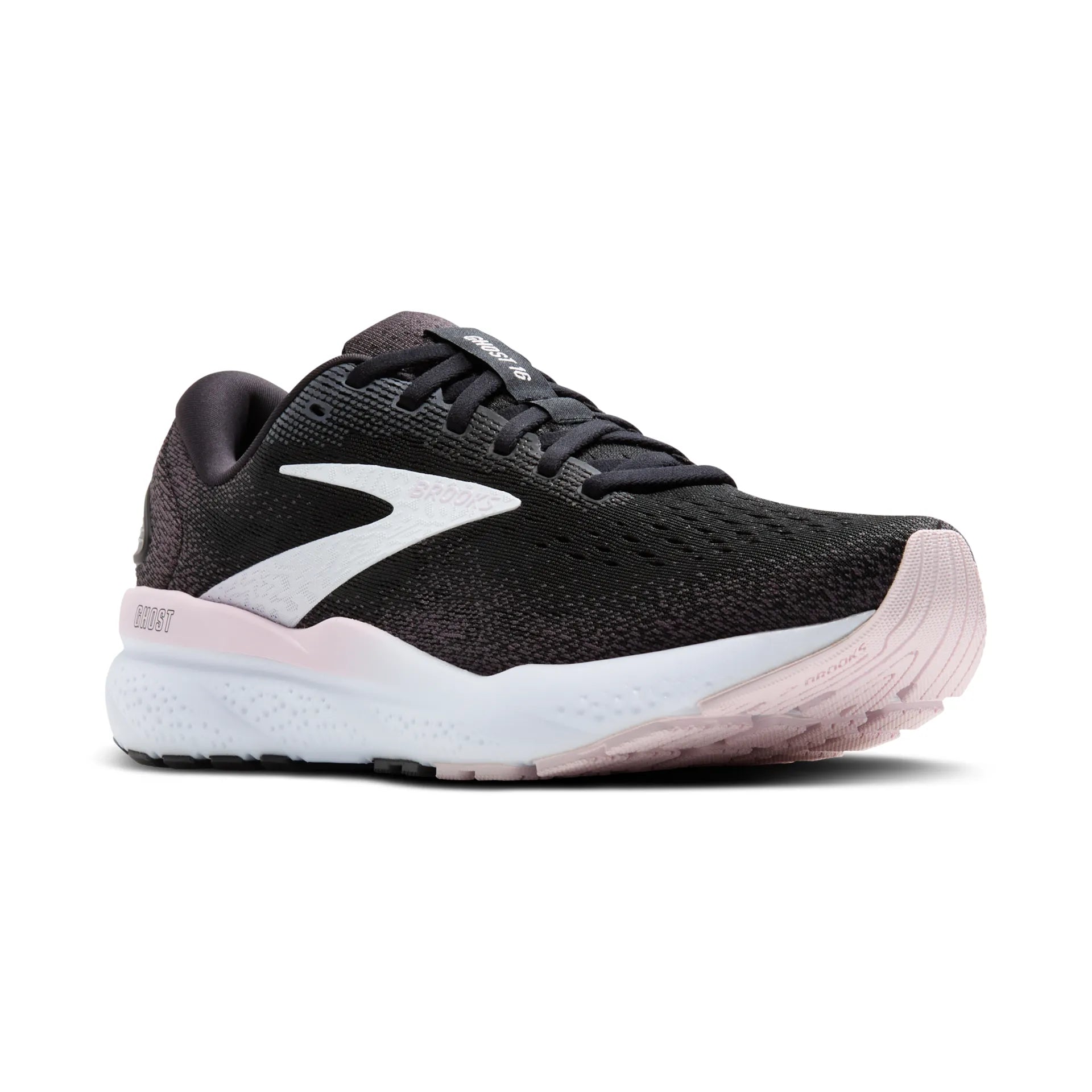 Brooks Ghost 16, Laufschuh, Damen, Black/White/Orchid Ice