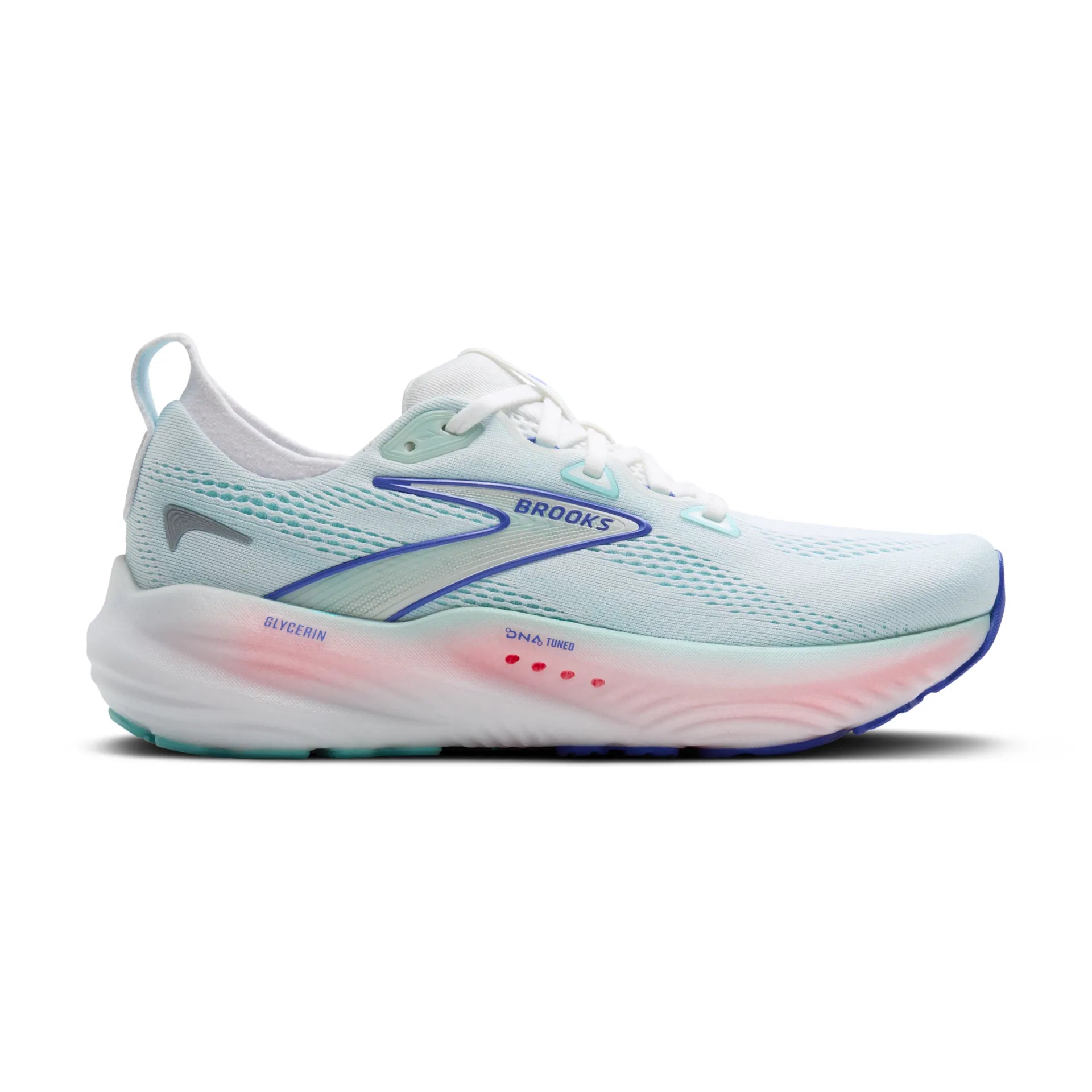 Brooks Glycerin 22, Laufschuh, Damen, White/Limpet Shell/Ampero Blue