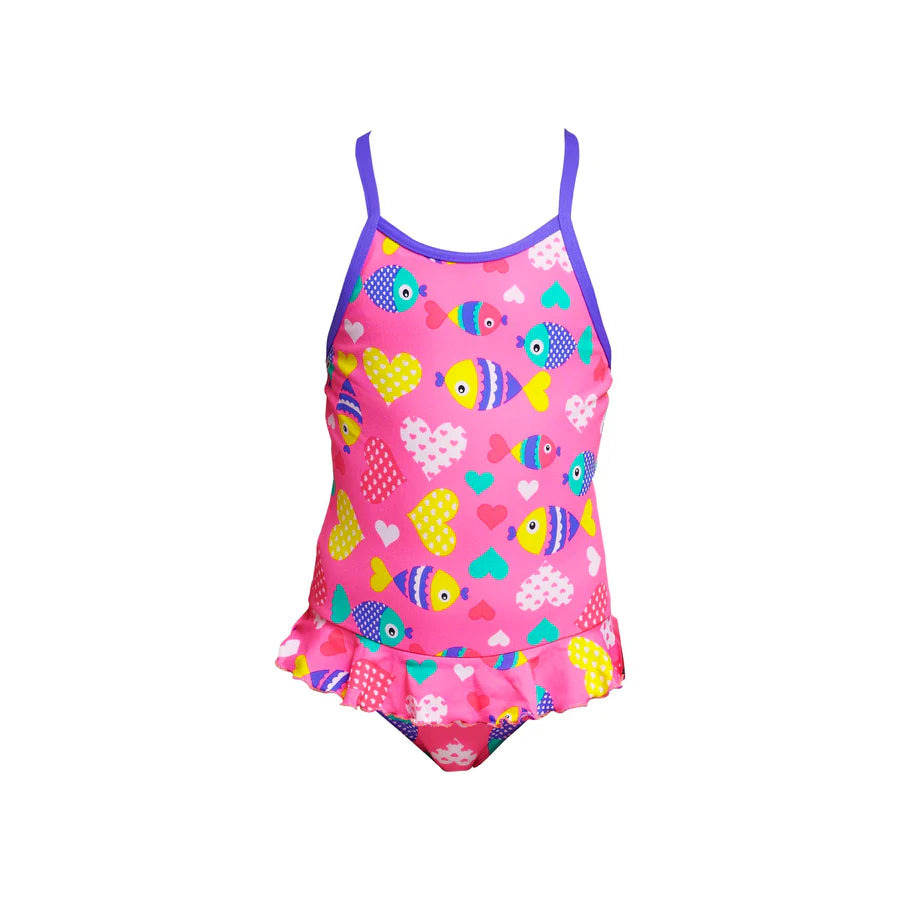 Way Funky Funkita, Belted Frill One Piece Lolly Fish, Badeanzug, Kinder