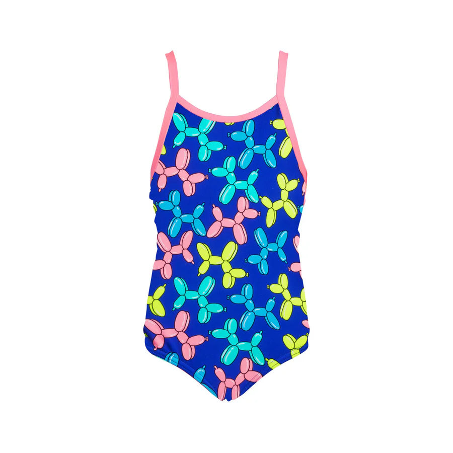 Way Funky Funkita, Printed One Piece Balloon Dog, Badeanzug, Kinder