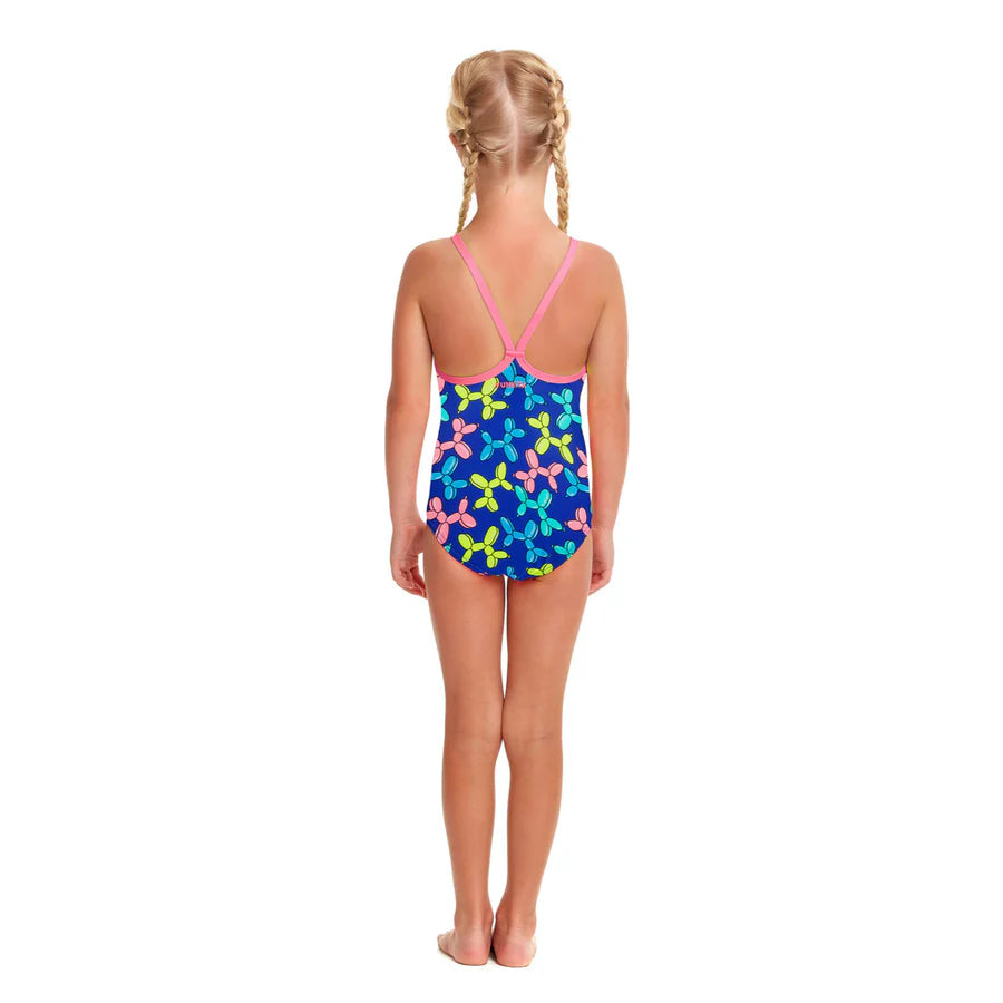 Way Funky Funkita, Printed One Piece Balloon Dog, Badeanzug, Kinder