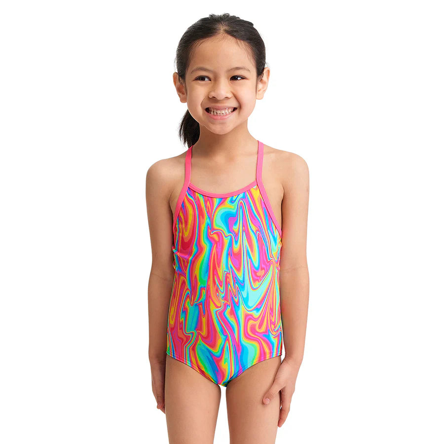 Way Funky Funkita, Printed One Piece Moon Shine, Badeanzug, Kinder