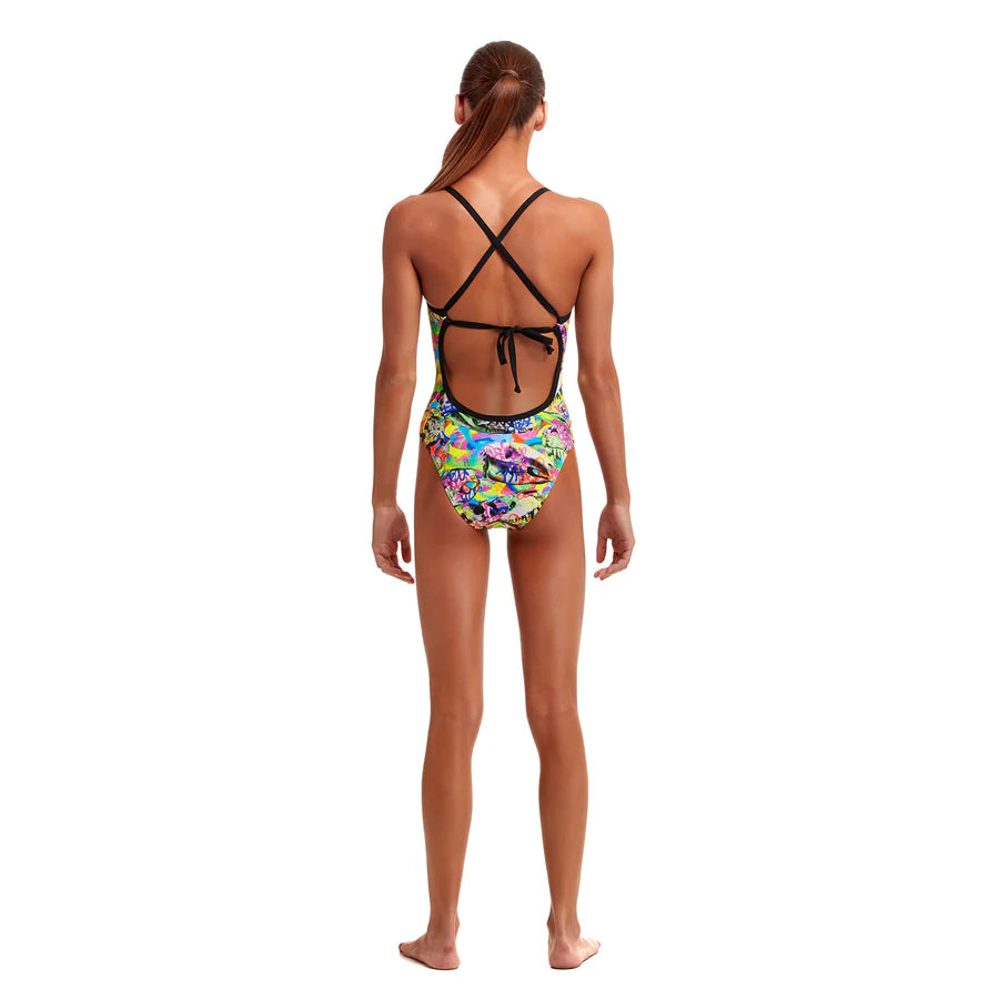 Way Funky Funkita, Tie Me Tight One Piece Fossil Fuel, Badeanzug, Kinder