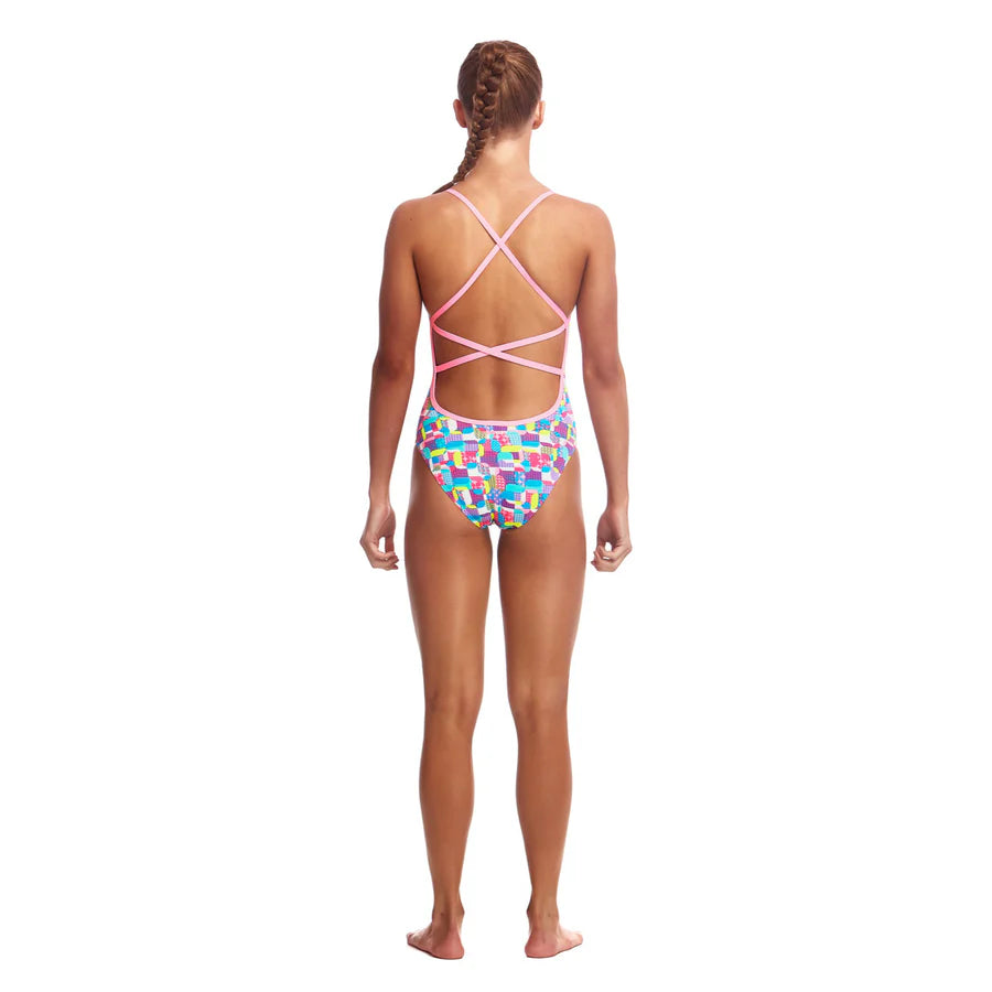 Way Funky Funkita, Strapped In One Piece Patched Up, Badeanzug, Kinder