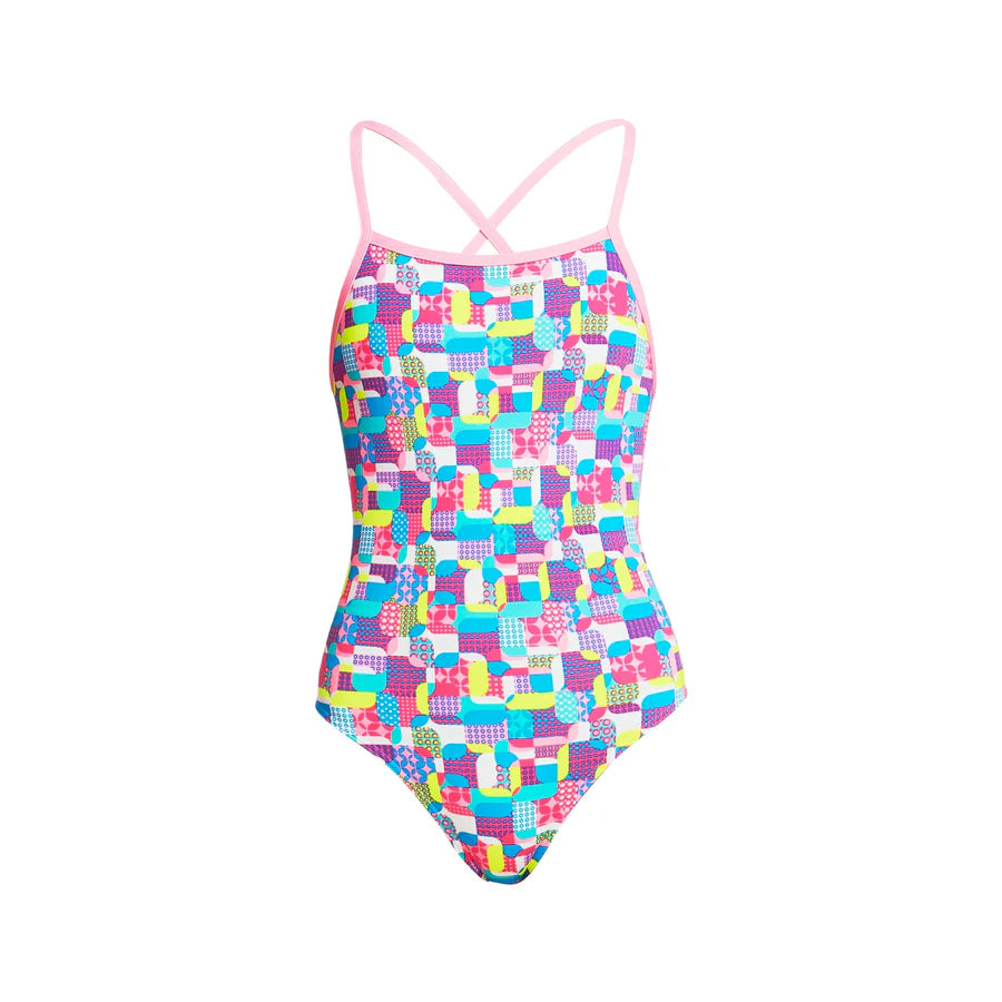 Way Funky Funkita, Strapped In One Piece Patched Up, Badeanzug, Kinder