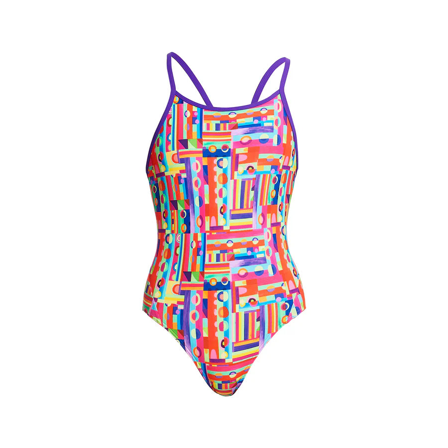 Way Funky Funkita, Diamond Back One Piece Top Spot, Badeanzug, Kinder