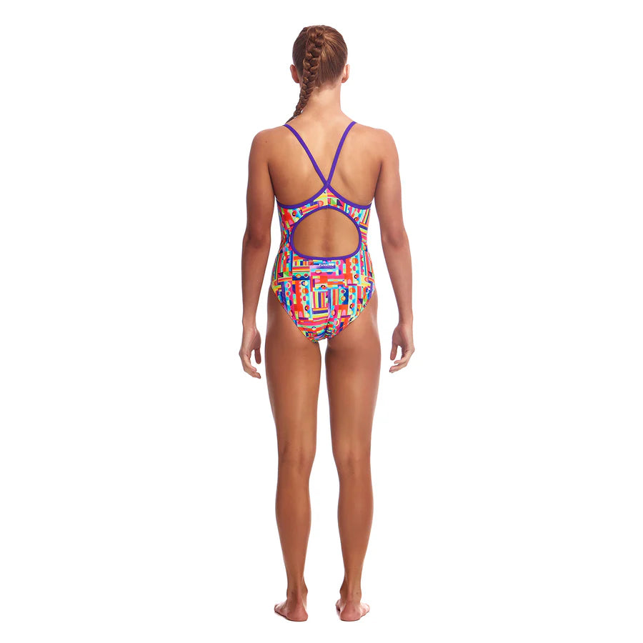 Way Funky Funkita, Diamond Back One Piece Top Spot, Badeanzug, Kinder