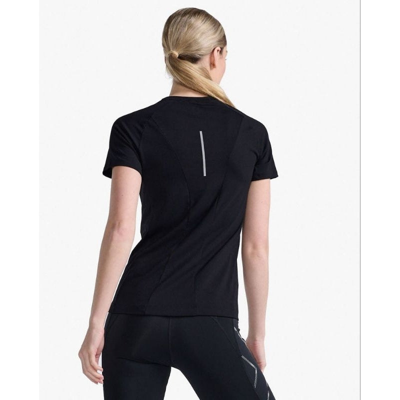 2XU Ignition Base Layer Tee, T-Shirt, Damen, Black/Silver Reflective