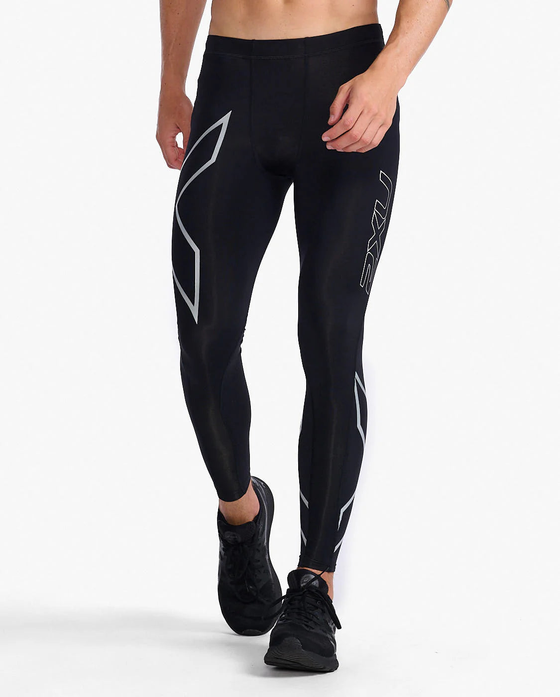 2XU Core Compression Tight, Laufhose, Herren, schwarz/silber