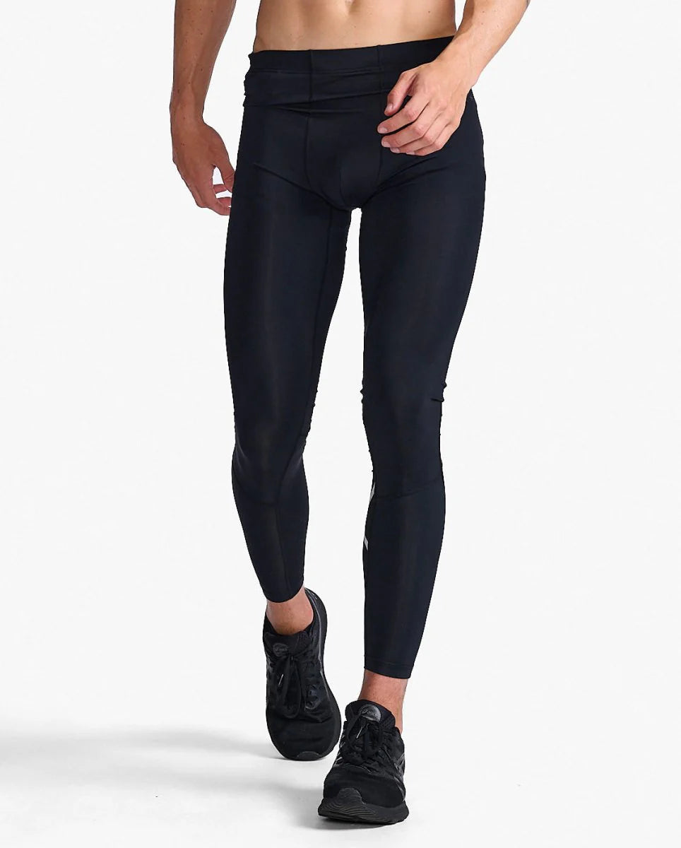 2XU Aero Compression Tights, Herren, Black/Silver Reflective