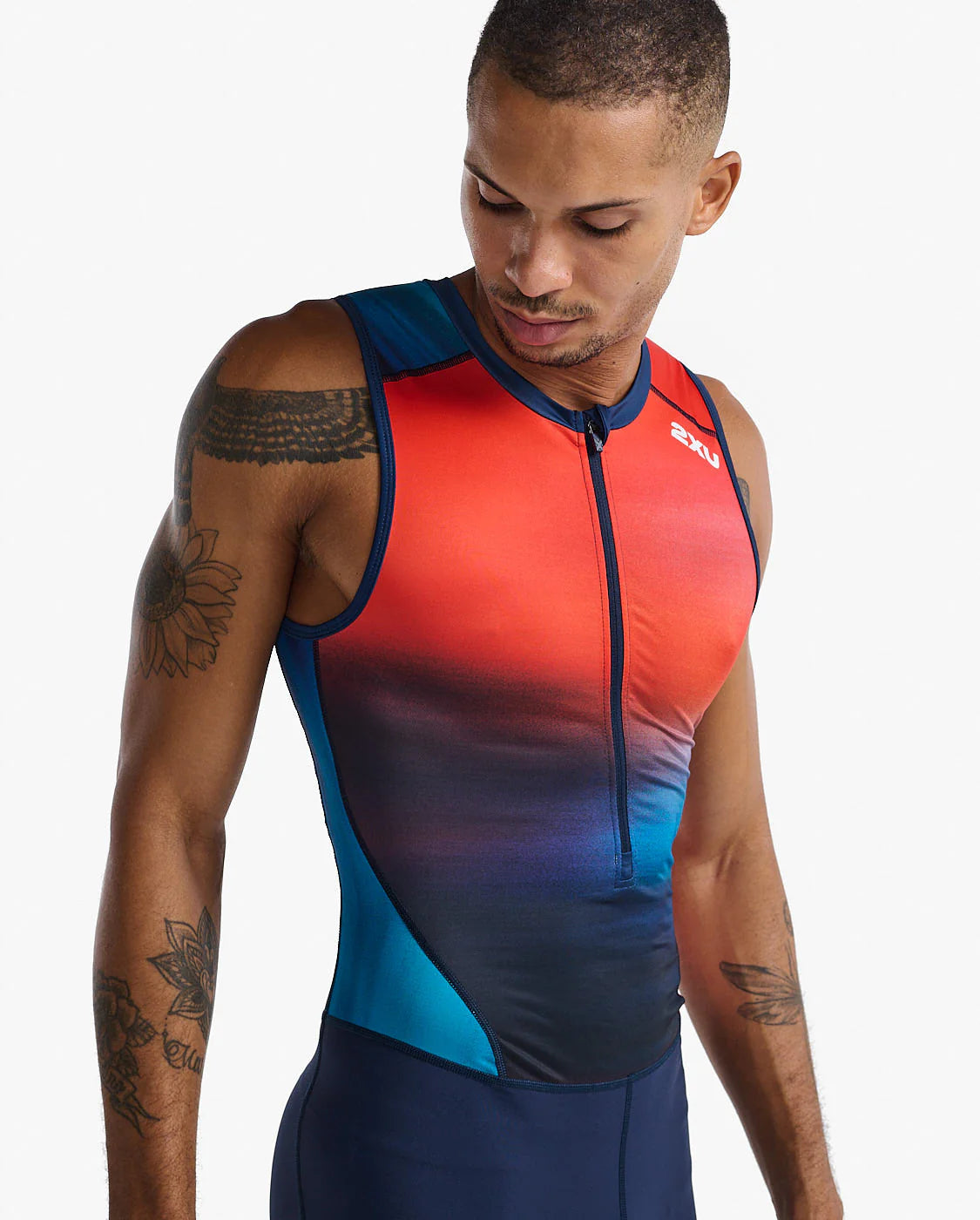 2XU Core Trisuit, Herren, poppy/midnight