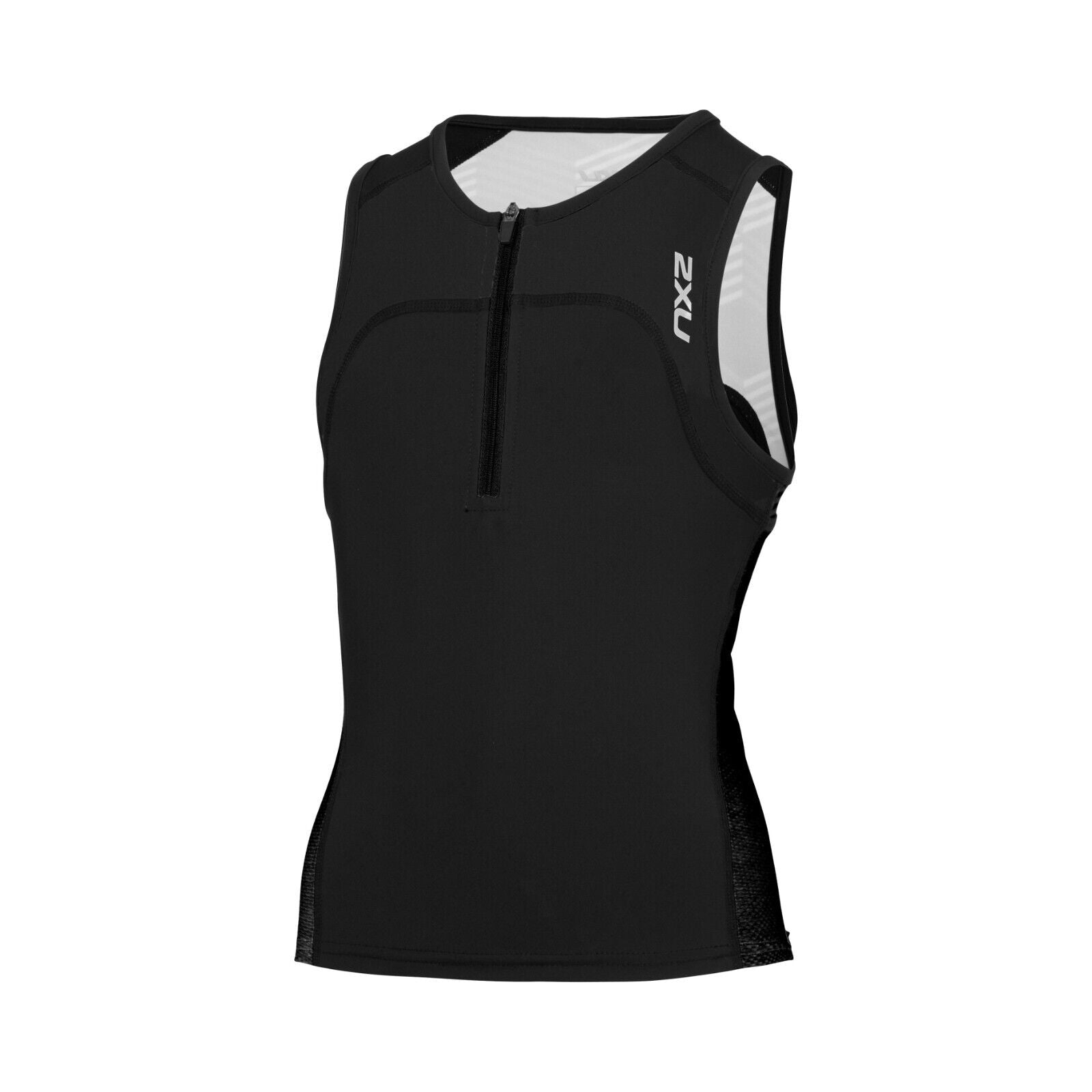 2XU Active Youth Tri Singlet, Kinder, Black/Silver/Mesh