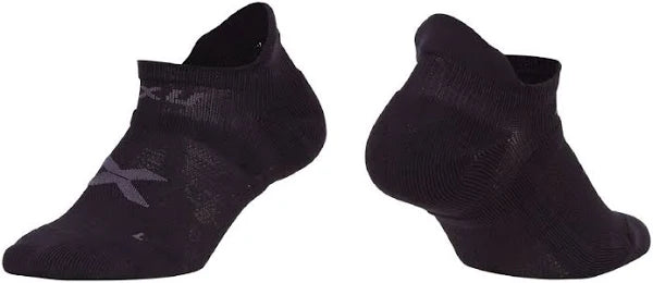 2XU No Show Sock, Damen, schwarz/grau