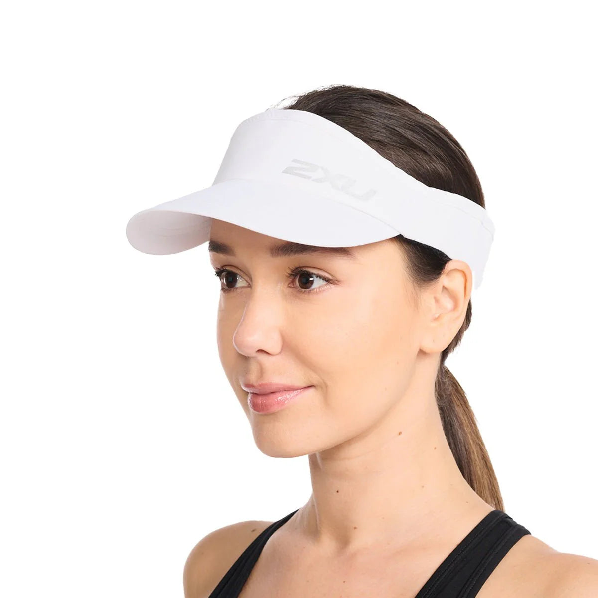 2XU Run Visor Unisex Weiß