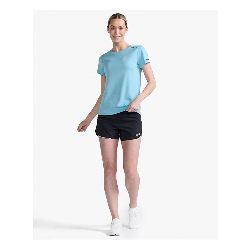 2XU Aero Tee, Laufshirt, Damen, Bluejay/Black Reflective