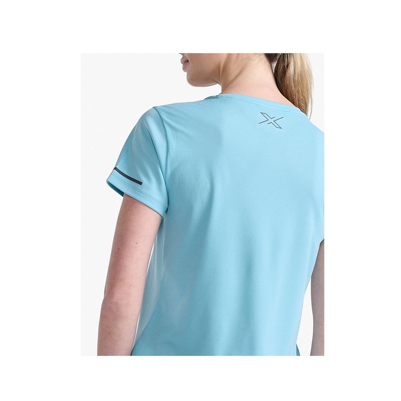 2XU Aero Tee, Laufshirt, Damen, Bluejay/Black Reflective