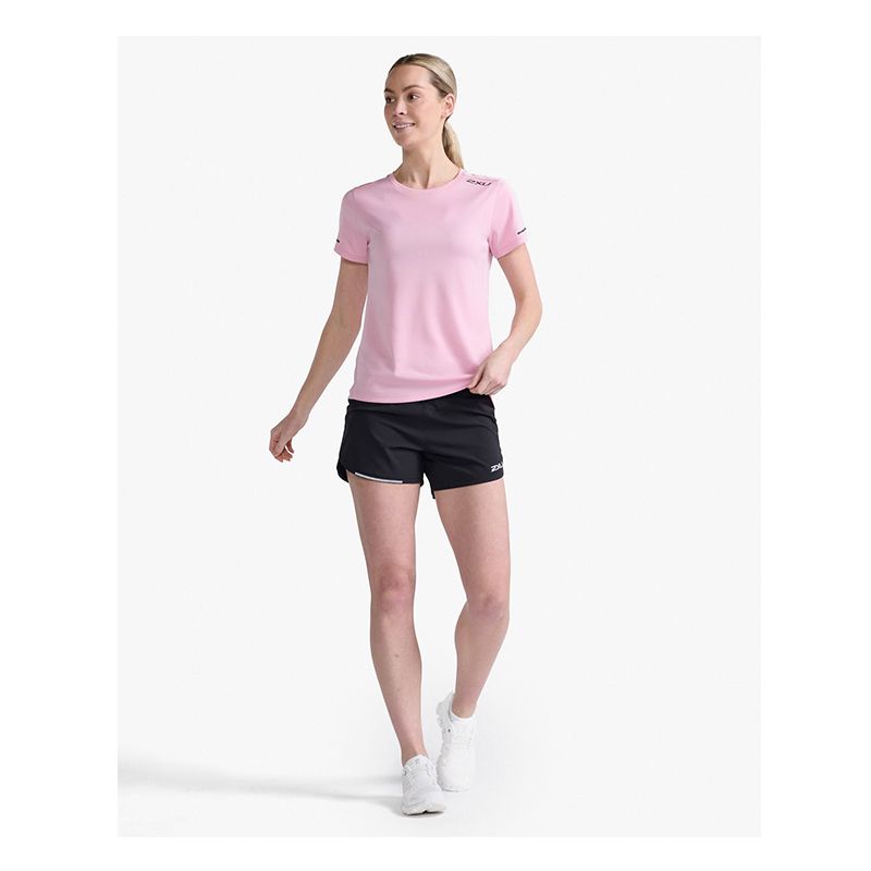 2XU Aero Tee, Laufshirt, Damen, Cameo/Black Reflective