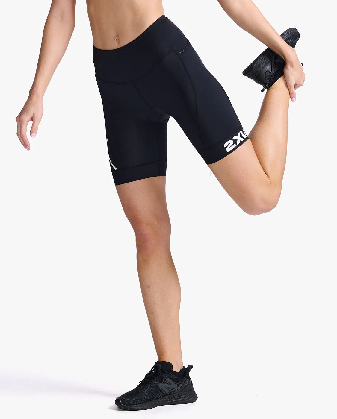 2XU Core 7 Inch Tri Short, women, black/white