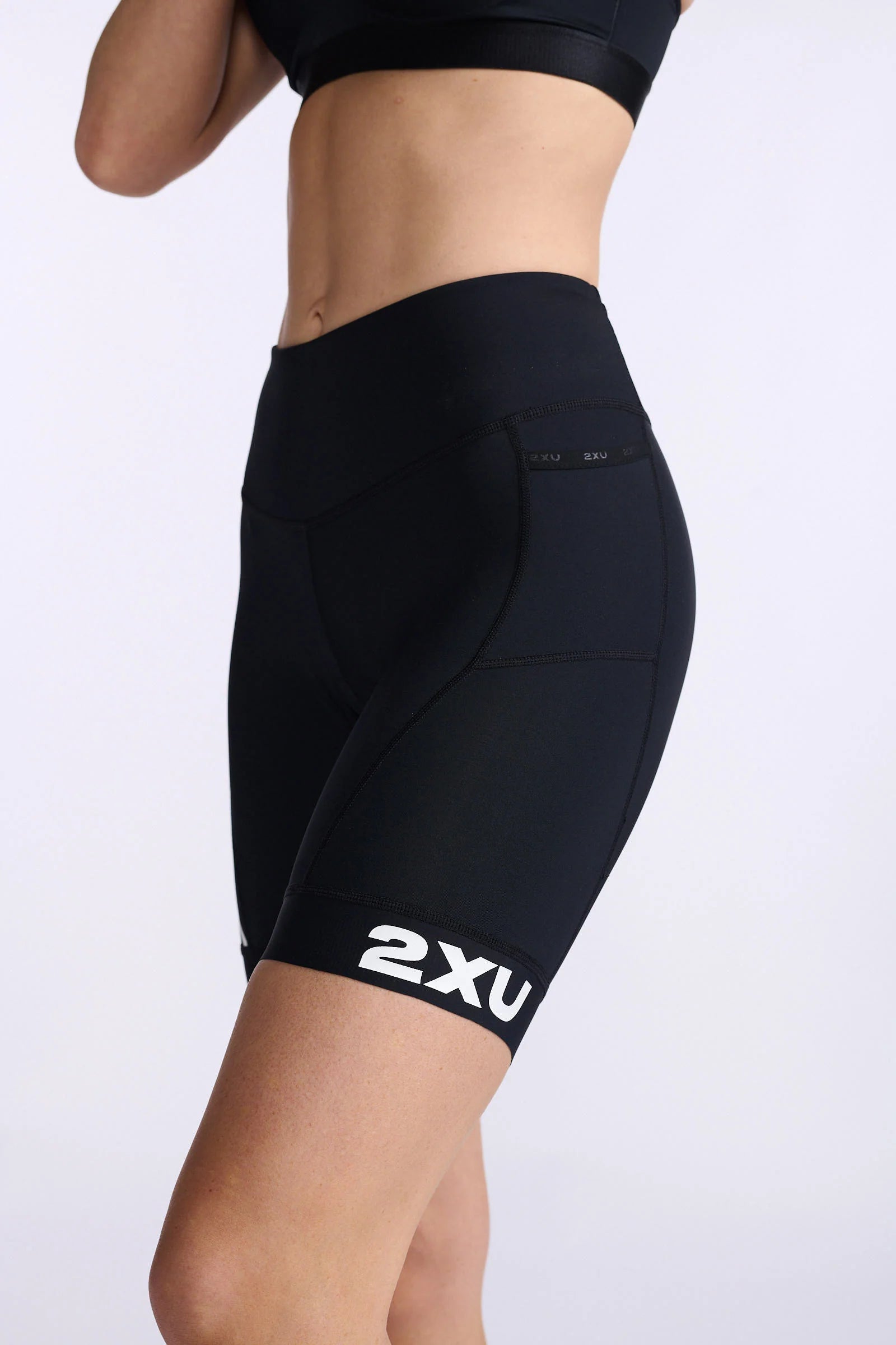 2XU Core 7 Inch Tri Short, women, black/white