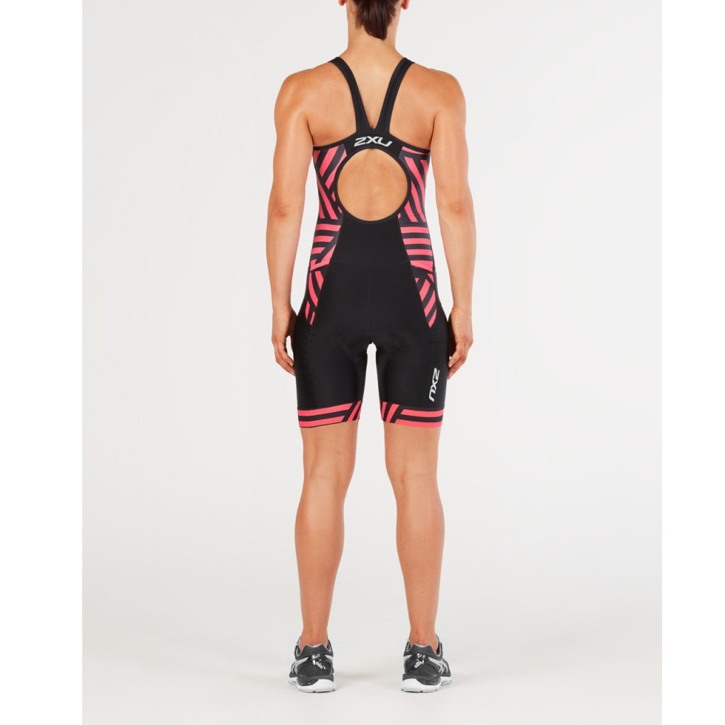 2XU Perform Y-Back Trisuit, Damen, schwarz/peach