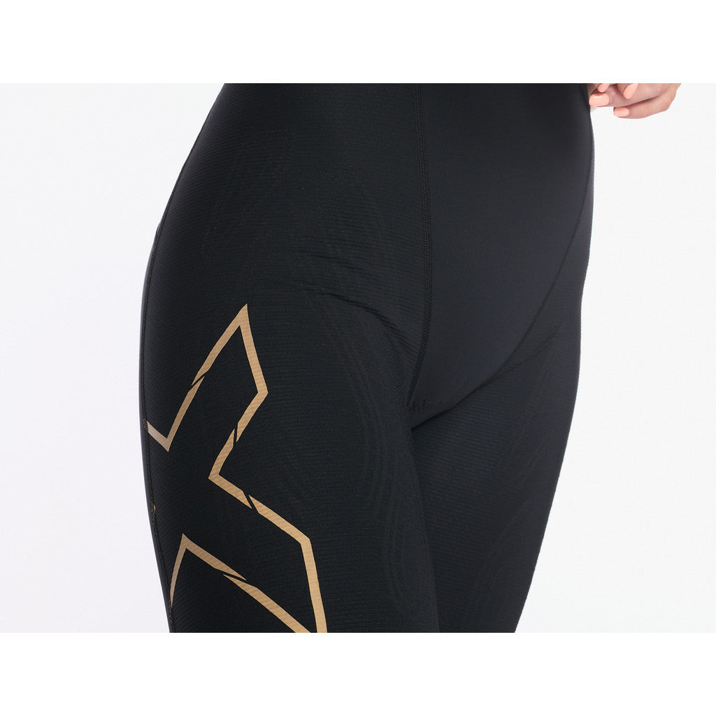 2XU Light Speed Front Zip Trisuit, Damen, black/gold, schwarz gold