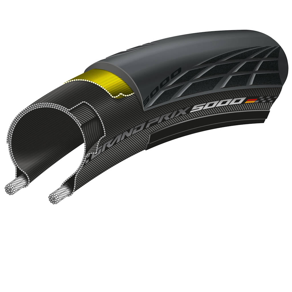 Continental Grand Prix 5000, 23-622, 700x23, schwarz