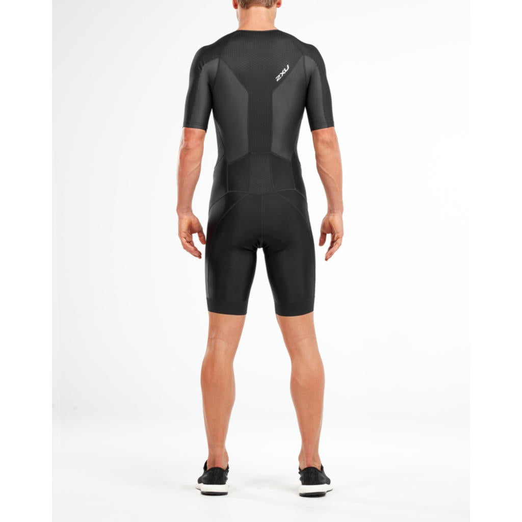 2XU Perform Full Zip Sleeved TriSuit, Herren, schwarz/schwarz